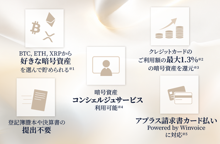 SBI VISAクリプトカードBIZ 5つの特長