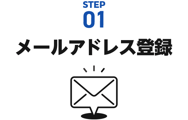 STEP1メールアドレス登録